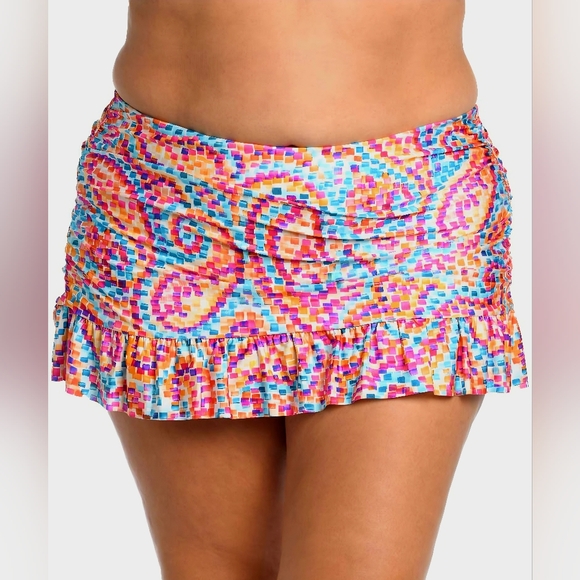 La Blanca Other - LA BLANCA🐙 Pebble Ruffle Cover-Up Skirt SIZE 18W